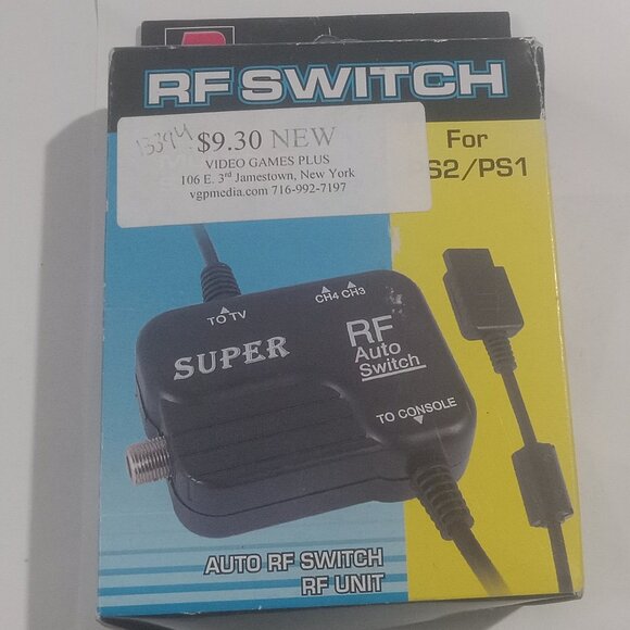 NEW PS2 PS1 RF Auto Switch TV AV Adapter Cable Playtech NEW - Picture 1 of 4